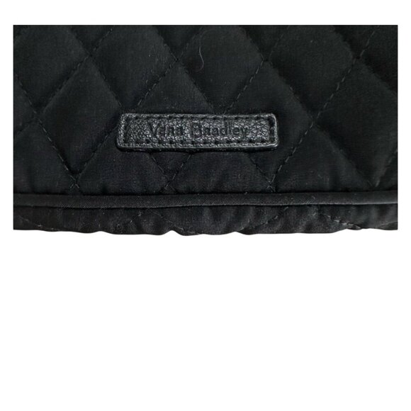 Vera Bradley Black Quilted Wristlet Clutch With Zipper Closure - Picture 5 of 7